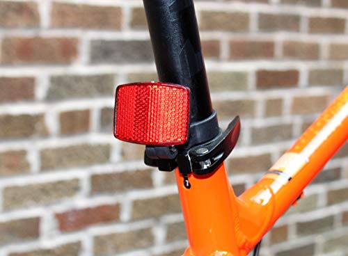 MBP Bicycle Front & Rear Reflector Kit Bracket for Handlebar and Seatpost and Bolt on for Racks or Fenders