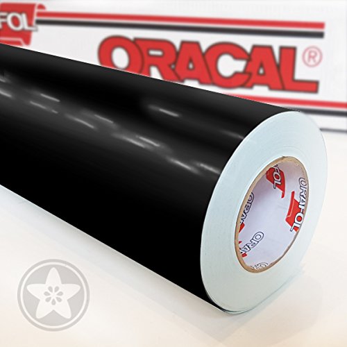 hauptsachebeklebt Klebefolie Oracal 621 Folien Set 070 - Schwarz - 5m x 61,5cm - Orafol - Möbelfolie - Plotterfolie - Selbstklebend (Folien Set inkl. Weichem Filzkantenrakel)