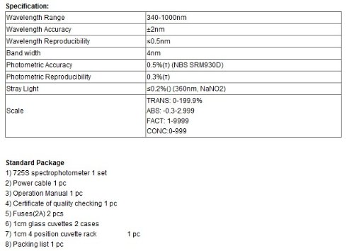 Gowe Visible Spectrophotometer, Wavelength Reproducibility≤0.5nm - Image 3
