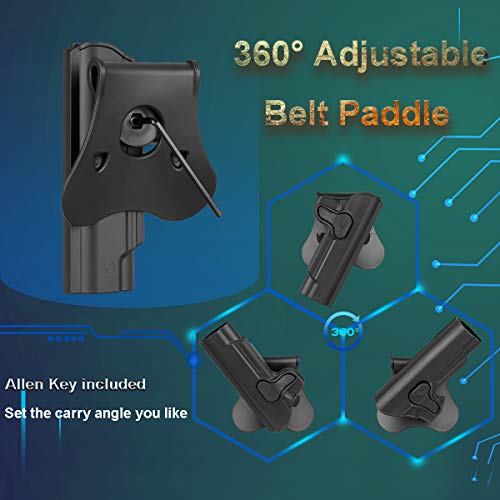 1911 OWB Paddle Holster - Quick Release For Colt, Kimber, Smith & Wesson 1911 Models