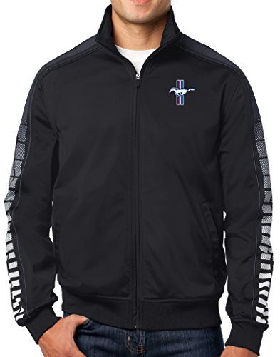 Mens Ford Legend Lives Crest Track Jacket (Pocket Print), 4XL Black/Iron Grey