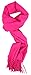 Love Lakeside-Women's Cashmere Feel Winter Solid Color Scarf 0-0 Fuschia Pink
