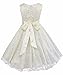 iiniim Kids Girls Floral Lace Pageant Party Wedding Ball Gowns Flower Girl Dress