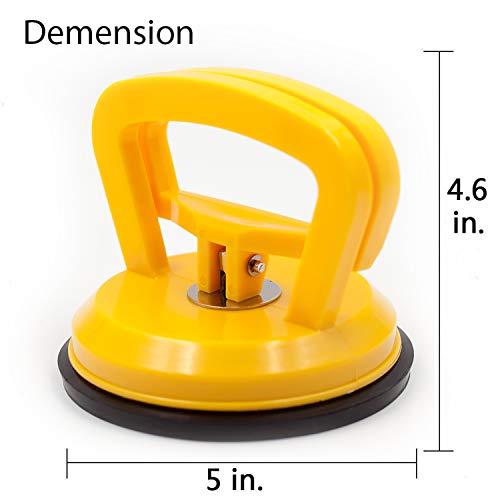 WFPOWER Yellow Suction Cup Dent Puller Handle Lifter 5inch / Dent