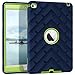 iPad Mini 4 Case, iPad A1538/A1550 Case, Hocase Rugged Shockproof Anti-Slip Hybrid Hard Shell+Silicone Rubber Bumper Protective Case for Apple iPad Mini 4th Generation 2015 - Navy Blue/Lime Green primary