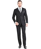 Tazio Mens Suit 2 Button 3 Piece Slim Fit