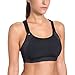 SYROKAN Women's Sports Bra Front Adjustable High Impact Support Padded Wireless Racerback Plus Size Running Bra Black 38DD