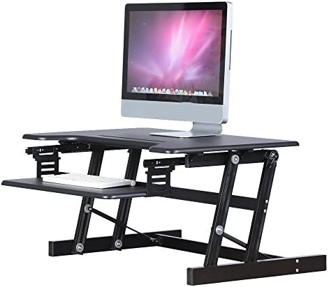 32" Wide Height Adjustable Standing Desk Monitors Riser