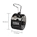 HDE Handheld 4-Digit Number Counter Mechanical Tally Lap Tracker Manual Clicker - 2-Pack (Black)