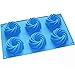 X-Haibei Mini Heritage Silicone Mold Chocolate Jello Cake Ice Cream Bakeware Pan Dia. 2.7inch