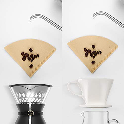 HOKEKI Natural Coffee Filters For Pour Over Coffee Maker, 100 Count