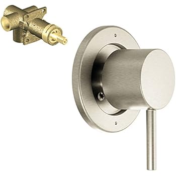 moen valve trim brushed kit nickel align handle transfer diverter shower chrome function kingsley posi temp included rough inch cc