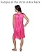 Beverly Rock Women's Solid Tricot Long shiny Satin Silky Nightgown