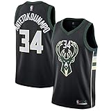 Men's Milwaukee Bucks #34 Giannis Antetokounmpo Black Swingman Jersey