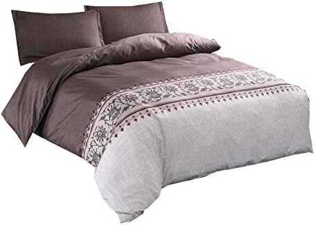 XZ Bedding set Quilt Duvet Cover Microfiber soft luxurious Easy care All Season Fashion Bedding 2 Piece/3 Piece Set Quilt Cover with pillow case,3,EUdouble