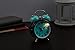 Alarm Clock for Heavy Sleepers, Silent Desk Bedside Travel Alarm Clock, Cute No Ticking Twin Bell Loud Alarm Analog Clock for Bedrooms (Blue)