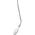 Shure Centraverse CVO Installed Sound Overhead Microphone - White, Cardioid Condenser Mic with 25-Foot XLR Cable, Snap-fit Windscreen and Wire Aiming Hanger (CVO-W/C)
