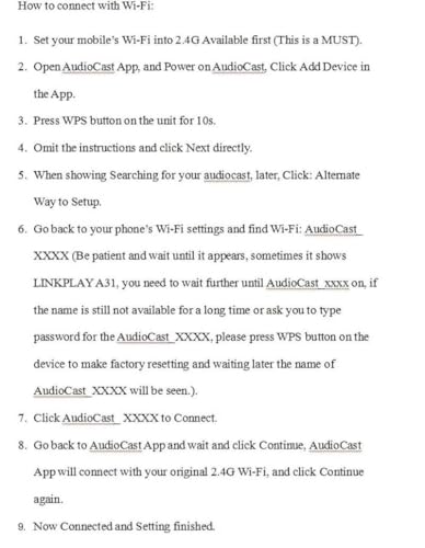 ACEMAX M5 AudioCast WiFi Wireless Audio Transmitter Airplay DLNA Spotify Connect Stream Audio to Speaker Systems Over 2.4G Wi-Fi Network Multi Room Supported