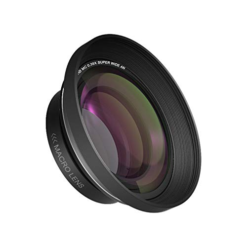 Wide Angle Lens, 72MM 0.39x HD Camera Camcorder Wide Angle Lens with Macro Portion Camera Lenses Kit for Digital Video Camera Camcorder