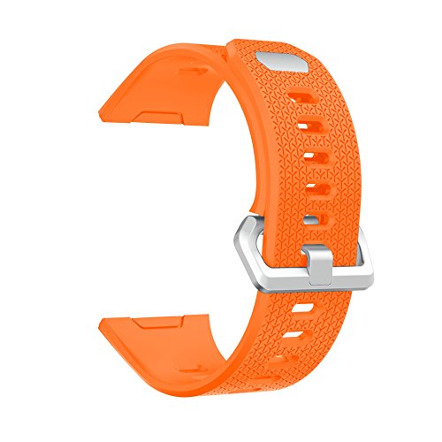 EloBeth for Fitbit Ionic Band, Soft Silicone Replacement Sport Band for Fitbit Ionic Smart Fitness Watch (Orange-Large)