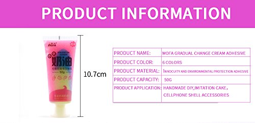 image for mofa 50g 6PCS Gradual Change Cream Adhesive,Faux Simulation Fake Whipp