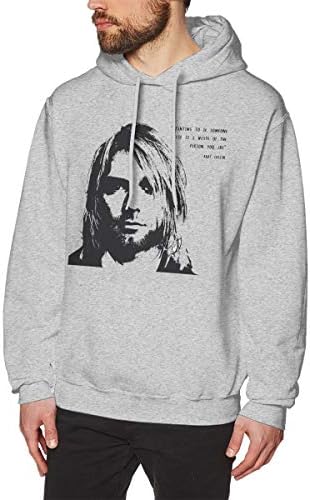 DavidBill Hoodie for Men Pullover Sweatshirt Kurt Cobain Comfortable Hooded Shirt