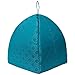 Hollypet Self-Warming 2 in 1 Foldable Comfortable Triangle Cat Bed Tent House, Blue