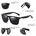 Polarized Sports Sunglasses Driving Glasses Shades for Men Square Box Sun glasses Guy's Classic Design All-Fit Mirror Sunglasses With Brand Box (Matte Black-Gray)