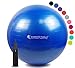 Exercise Ball for Yoga, Balance, Stability from SmarterLife - Fitness, Pilates, Birthing, Therapy, Office Ball Chair, Classroom Flexible Seating - Anti Burst, Non Slip + Workout Guide (Blue, 55cm)
