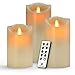 Comenzar Flameless Candles, Battery Candles Set of 3(H 5