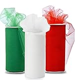 HOLIDAY SALE!!!! - One green Classic Tulle Spool of 25-Yard and one red Classic Tulle Spool of 25-Yard