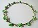 Hippy DIY Handmade Crafts Mini Paper Plum Flower Artificial Berry Crown Headband Hairband Theme Wedding Hair Pieces for Women Hippies Teens Toddler (Green)