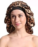 Satin Silk Bonnet Sleep Cap - Printing Soft Extra Large Wide Band S Women Night Hat For Long Curly Natural Hair Cap Salon Silk Scarf Chemo Patient Slouch Slouchy