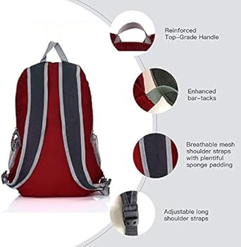 outlander ultra lightweight packable water resistant travel hiking backpack daypack handy foldable camping outdoor backpack