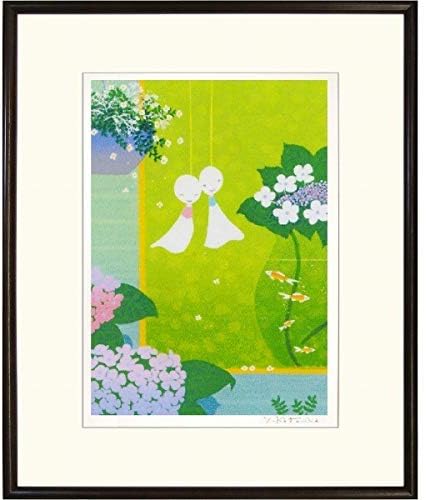 吉岡浩太郎あじさいの詩ジクレー 絵画 額付 限定500部 作者直筆サイン 風景 梅雨 紫陽花 アジサイaha Hana 149