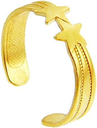 Yellow Gold Stars Toe Ring (10K Gold)