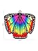 Halloween Fabric Butterfly Shawl Fairy Ladies Cloak with Headband or Mask (Color A, Adult A)