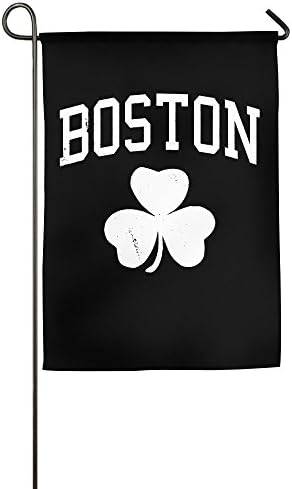 Boston Irish Shamrock 100% Polyester Fabric Home Flag 12x18"
