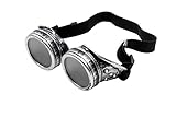 Steampunk Goggles - Vintage Victorian Style Glasses, Costume Accessories, Silver
