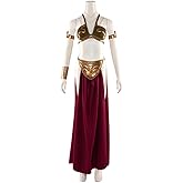 RoleplayCos Princess Slave Leia Costume Dress Leia Gold Bikini Costume Women's Sexy Lingerie Arabia Belly Dancer Costume