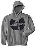 OCPrintShirts® Unisex Hoodie Black Wu Tang Logo Sport Gray L