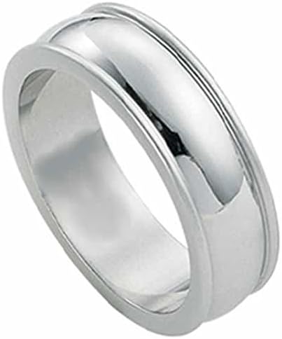 Traditional Titanium Ring Band 7mm Width 8