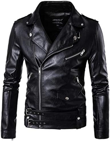 Leather Jacket Mens - Double Rider Biker Jackets for Men