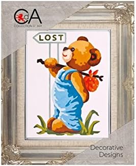 Collection D'Art Hobo Bear Tapestry Kit, 100% Cotton, Multi-Colour, 20 x 25 x 0.1 cm