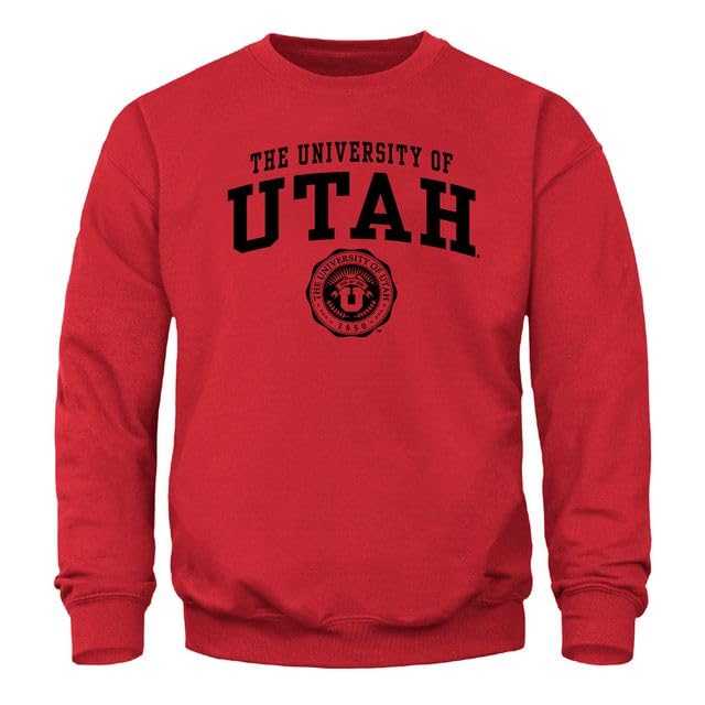 Barnesmith University of Utah Utes Adult Unisex Crewneck Sweatshirt, Heritage, Red, XX-Large Image