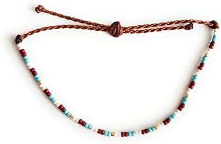 Desert Solstice Seed Bead Bracelet on Waxed Polyester Cord, Adjustable, Waxed Cord