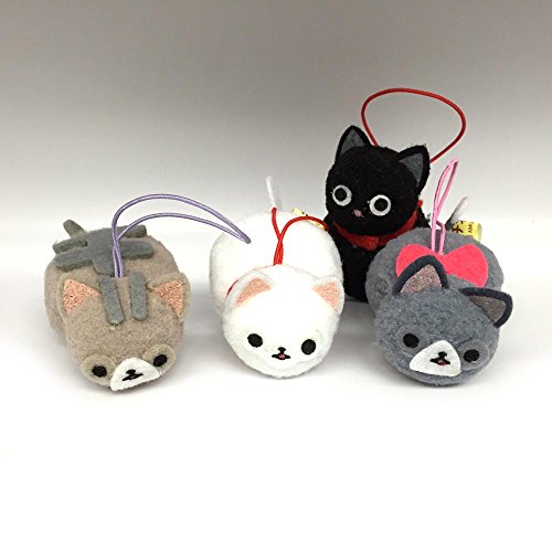 Amuse Mini Cat 6 Set Of Phone Charm / Cell Phone Strap / (6 Colors) (780305287251)