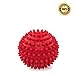 Massage Ball 2 Pack - Spiky Massager Roller Balls - Plantar Fasciitis, Deep Tissue Foot, Back, Shoulder, Legs, Muscle Therapy - Best Porcupine for Acupressure & Myofascial (Single Red)