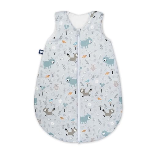 Julius Zoellner Saco de dormir para bebe para todo el ano de algodon jersey estandar 100 by Oeko-Tex, fabricado en Alemania, talla 74, Smart Friends
