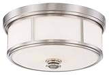 Minka Lavery 4365-84 2-Light Flush Mount, Brushed Nickel Finish